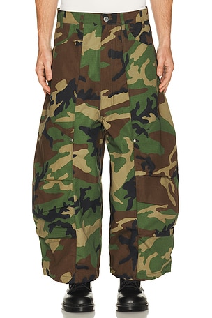 Art Community Parachute USA Pants in Brown,Army