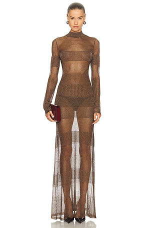 AKNVAS Josephine Gown in Brown