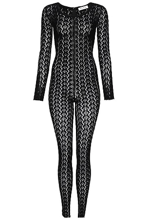 ALAÏA Long Sleeve Catsuit in Black