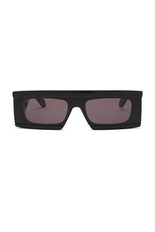ALAÏA Cut Rectangular Sunglasses in Black