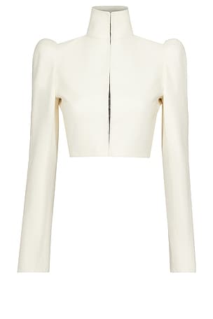 ALAÏA ALAΪA High Neck Jacket in White