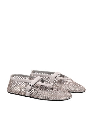 ALAÏA Ballet Flat in Light Grey
