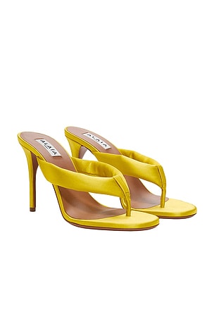 ALAÏA ALAΪA Padded Sandal in Yellow