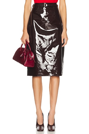 Adam Lippes Rei Skirt in Burgundy