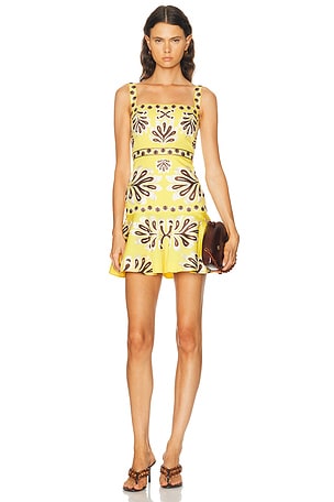 Alexis Saverine Dress in Yellow