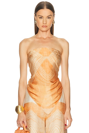 Alexis Tadi Shawl Top in Orange