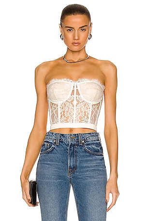 McQueen Lace Bustier in Ivory