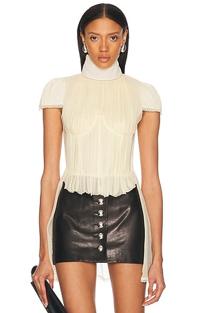 McQueen Chiffon Top in Yellow