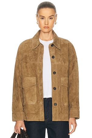 ARMA Kaylee Suede Jacket in Olive