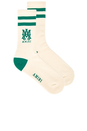 Amiri MA Stripe Sock in Green