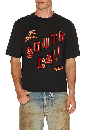 Amiri South Cali Flock Crop Tee in Black