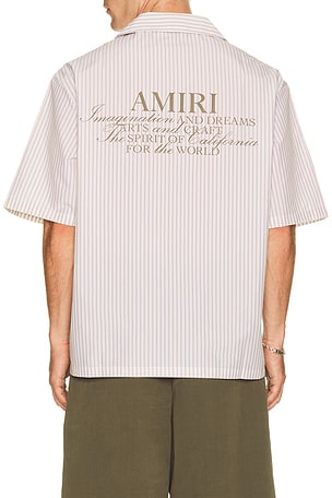 Amiri Spirit Stripe Shirt in Beige