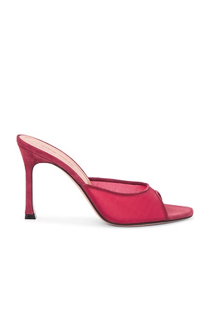 AMINA MUADDI Alexa Mesh 95 Slipper in Red