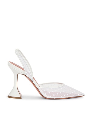 AMINA MUADDI Holli 95 Sling Back Pump in White