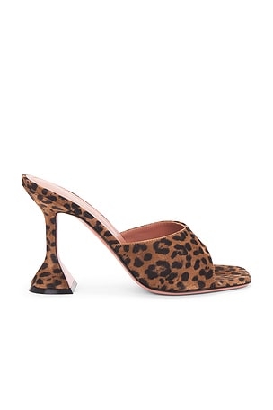 AMINA MUADDI Lupita 95 Suede Slipper Mule in Brown
