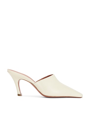 AMINA MUADDI Jamie Nappa 80 Mule in Ivory