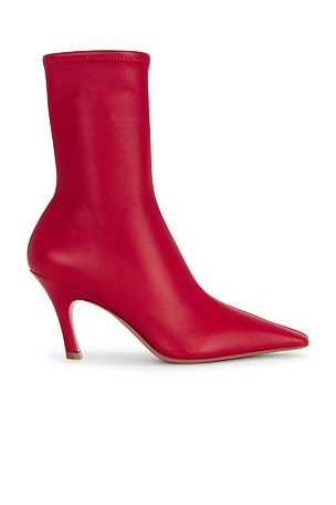 AMINA MUADDI Amina Muaddi Jamie Nappa 80 Boot in Red