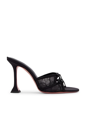 AMINA MUADDI Eleonora 95 Lace Slipper Mule in Black