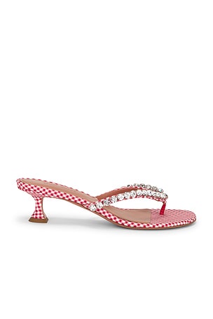 AMINA MUADDI Gigi 45 Thong Sandal in Red