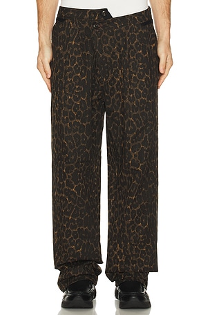 Andersson Bell Crossover Carpenter Wide Leg Jeans in Green