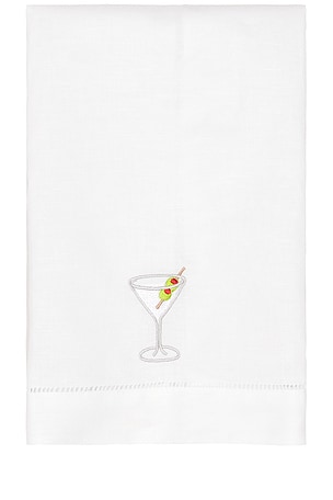 Abbode Martini Tea Towel in White