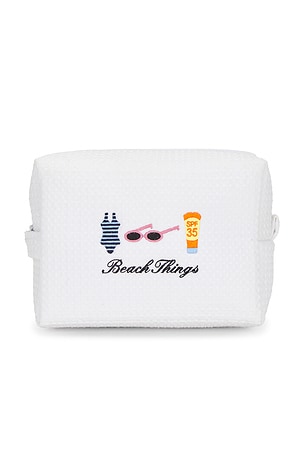 Abbode Beach Things Waffle Pouch in White