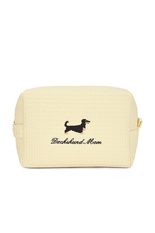 Abbode Daschund Mom Waffle Pouch in Lemon