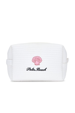 Abbode Palm Beach Waffle Pouch in White