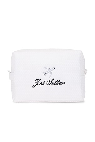 Abbode Jet Setter Waffle Pouch in White