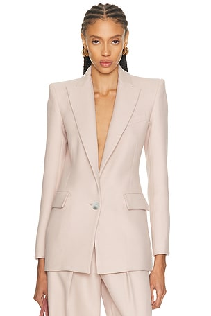 Alex Perry Single Breasted Fitted Blazer in Blush
