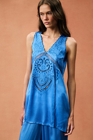 All That Remains for FWRD Bella Silk Top in Baby Blue