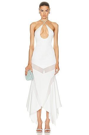 THE ATTICO Saskia Midi Dress in White