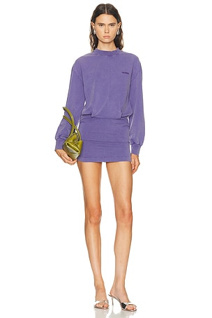 THE ATTICO Sweatshirt Mini Dress in Purple