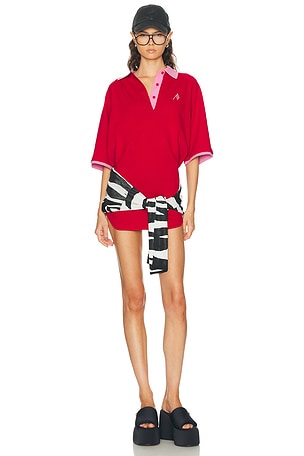 THE ATTICO Polo Mini Dress in Red