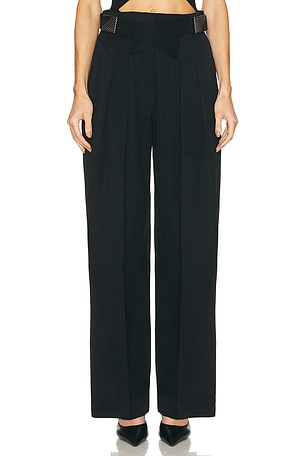 THE ATTICO Wide Leg Pant in Black