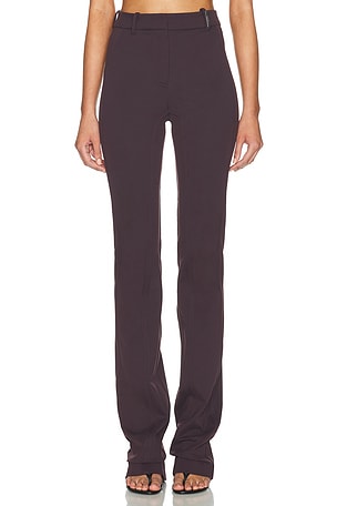 THE ATTICO Slim Long Pant in Brown