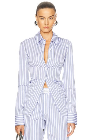 THE ATTICO Button Up Shirt in Blue