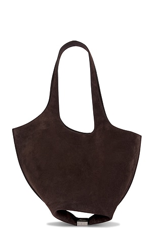 THE ATTICO La Scoop Medium Shoulder Bag in Brown
