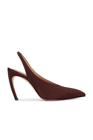 THE ATTICO Viper 95mm Slingback Heel in Brown