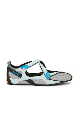 THE ATTICO Floor01 Ballerina Flat in Turquoise