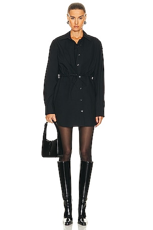 Alexander Wang Double Layered Shirt Dress in Black