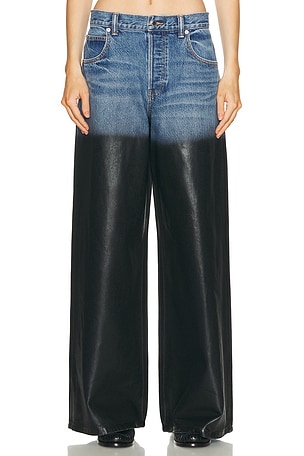 Alexander Wang Surge Low Rise Wide Leg in Blue