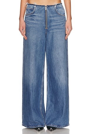 Alexander Wang Surge Low Rise Wide Leg in Blue