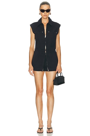 Alexander Wang Workwear Mini Romper in Black