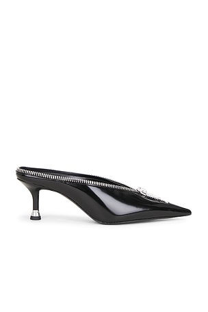 Alexander Wang Akila Zip Closed Toe Mule in Black