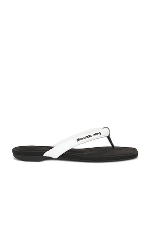 Alexander Wang Jenna Tubular Flat Thong Sandal in White