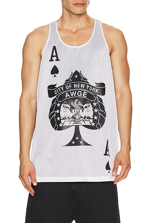 AWGE Nyc Aces Tank Reversible in White
