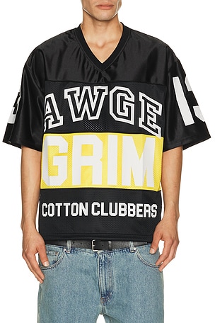 AWGE Cotton Clubbers Football Jersey in Black