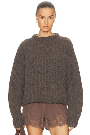 Aya Muse Crewneck Sweater in Grey