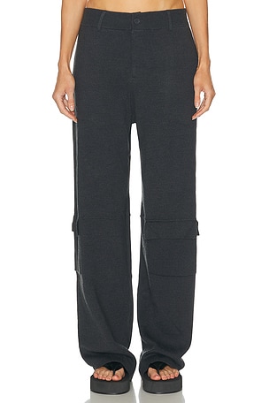 Aya Muse Knit Cargo Pants in Charcoal